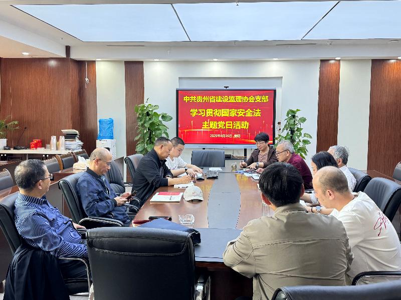 贵州省建设监理协会党支部开展学习贯彻国家安全法主题党日活动